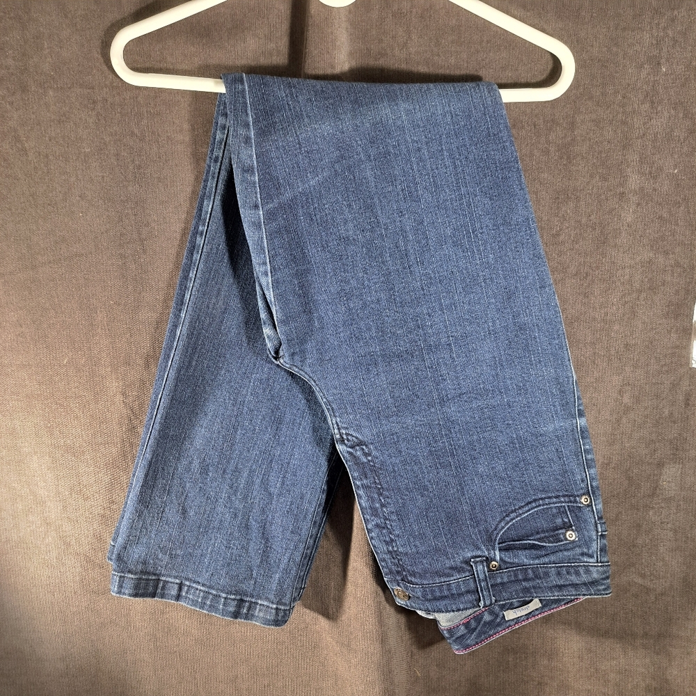 Tabi "Anne" Stretch Straight Leg Denim Medium Blue Jeans 5 Pockets VG 10